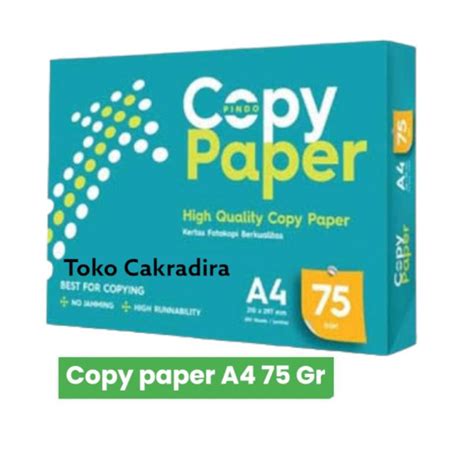 Jual Kertas Hvs A4 75 Gr Copy Paper 1 Rim 500 Lembar Shopee Indonesia