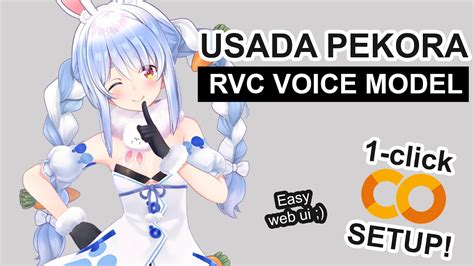 Usada Pekora AI Voice Model RVC 1 CLICK Google Colab Setup YouTube