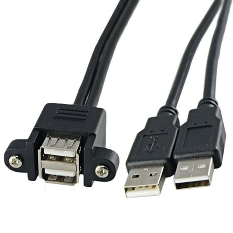 Cable De Extension Alargador Doble USB 2 0 Macho A Doble USB Hembra De