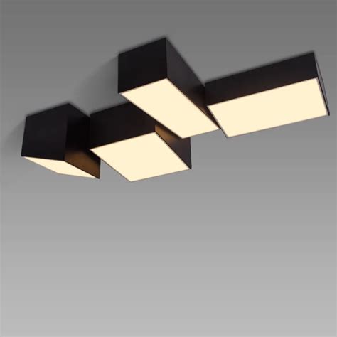 Combination Of Geometric Box Led Ceiling Light For Living Room Bedroom