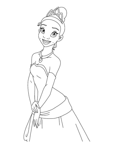 Coloriage Tiana Le Monde De Disney