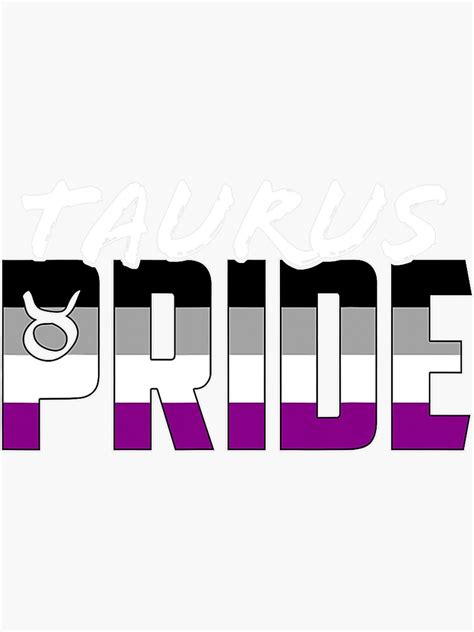 Asexual Taurus Pride Flag Zodiac Sign Sticker For Sale By Benpoole