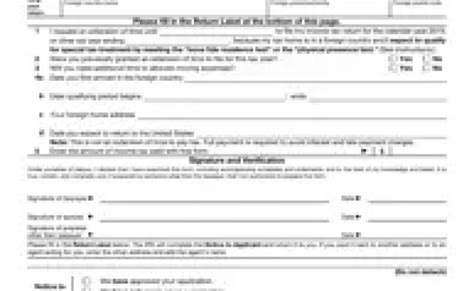 Irs Form 2350 2019 Printable Fillable Sample In Pdf Otosection