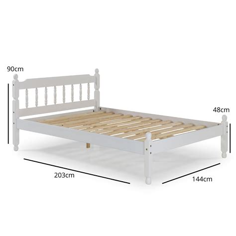 Cama Casal Em Madeira Maci A Mv Outlet Branco