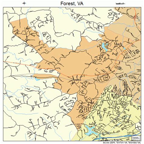 Forest Virginia Street Map 5128688