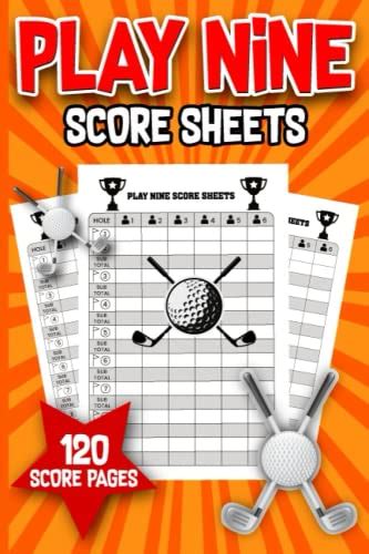 Play Nine Score Sheets Score Pads For The Play Nine Card Game Of