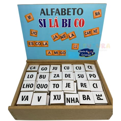 Alfabeto Silábico Educativos Formando Palavras Mdf Futura Brinquedos