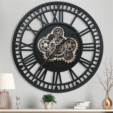 Buy Toktekk Inch Large Decorative Wall Clock With Real Moving Gears