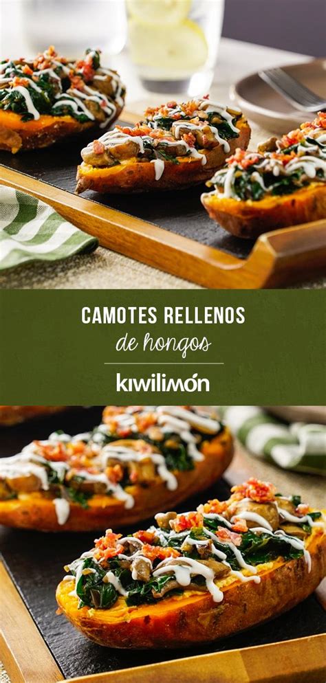 Camotes Rellenos De Hongos Receta Recetas De Camote Al Horno