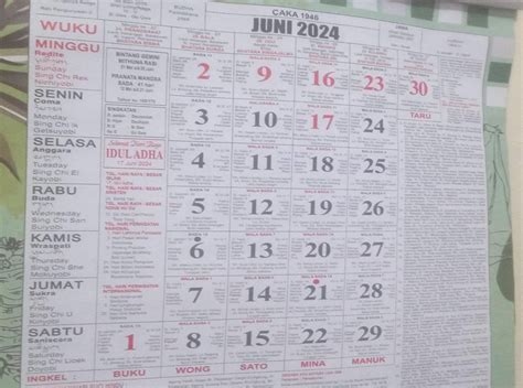 Kalender Bali Sabtu Juni Baik Untuk Segala Pekerjaan Yang