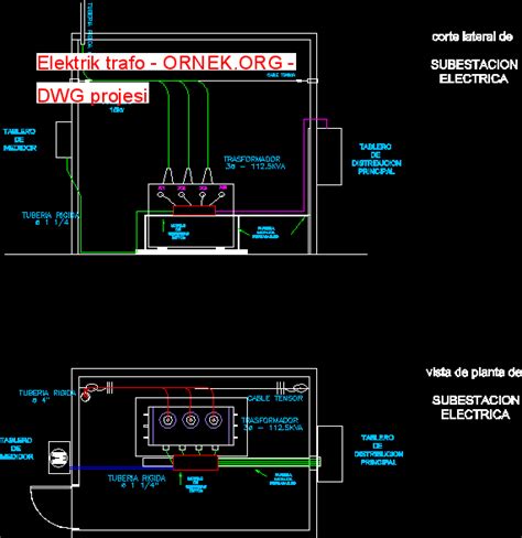 Elektrik Trafo Dwg Projesi Autocad Projeler