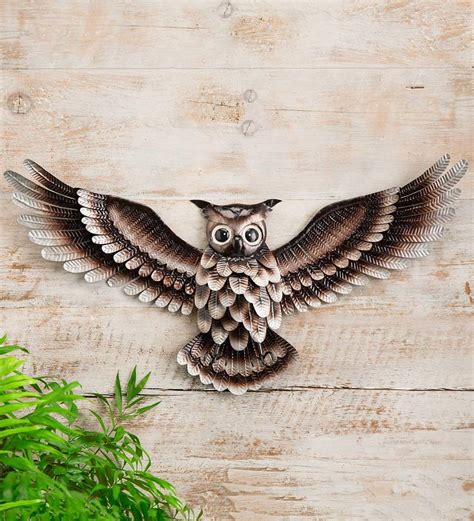 Metal Owl Wall Art Wind And Weather