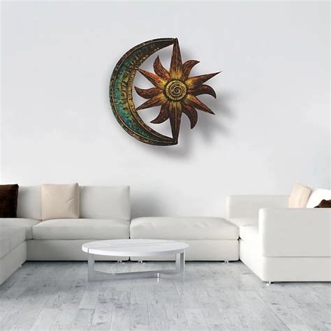 Metal Sun Moon Wall Decor Flat Sun Wall Decor Sun And Moon Wall Decor Sun Wall Art Garden