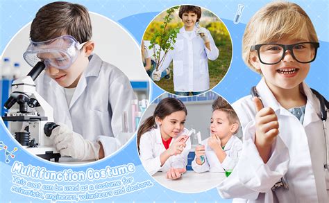 Taiyin 6 Pcs Doctor Coat Costume For Kids Lab Coat Unisex