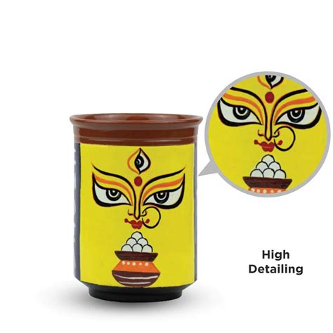 Brown Hand Painted 250 Ml Printed Terracotta Kulhad At Rs 500 Piece In