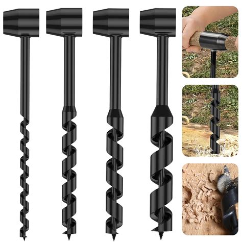 Bushcraft Hand Drill Carbon Steel Manual Auger Drill Portable Manual