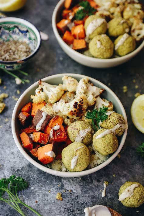 Baked Falafel Bowls Authentic Flavorful The Healthy Maven