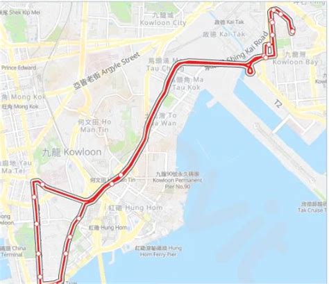 Kowloon Motor Bus Route Line No X Kai Yip To Tsim Sha Tsui