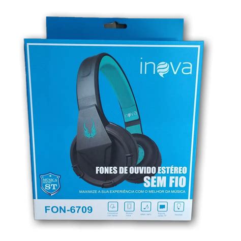 Fone De Ouvido Bluetooth Inova FON 6709 Microfone E Leitor Sdcard