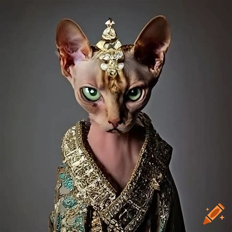 Elegant Sphynx Cat Named Billy In Russian Czar Attire On Craiyon