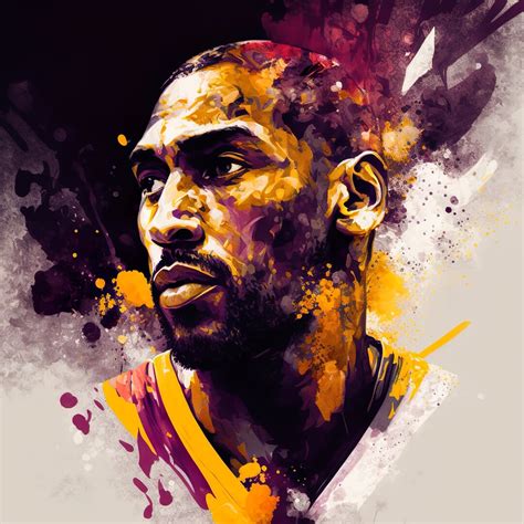 Kobe Bryant Digital Art Nba Art Los Angeles Lakers Black Etsy