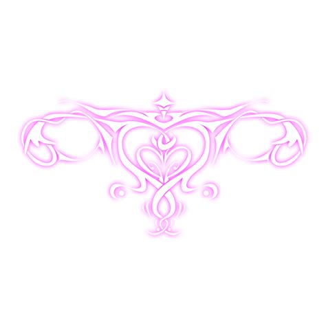 An Ornate Design With Swirls And Hearts In Pink On A White Background