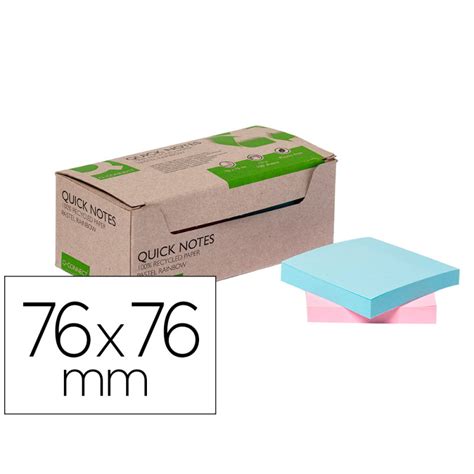 Bloc De Notas Adhesivas Quita Y Pon Q Connect 76x76 Mm 100 Papel