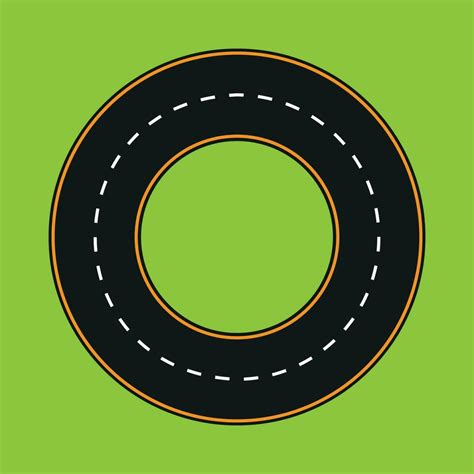 Road Circle Asphalt Road Ring Highway Road Marking Vector