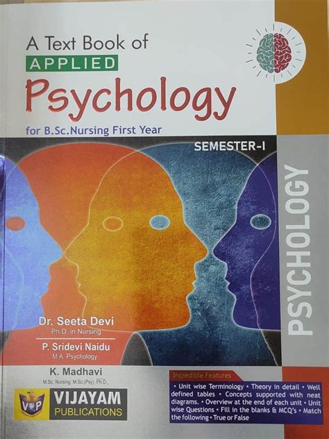 Buy A Text Book Of Applied Psychology For B Sc Nursing First Year