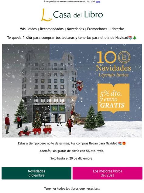 Casa del libro ES ENVÍOS GRATIS Tienes 1 día para tener tu regalo a