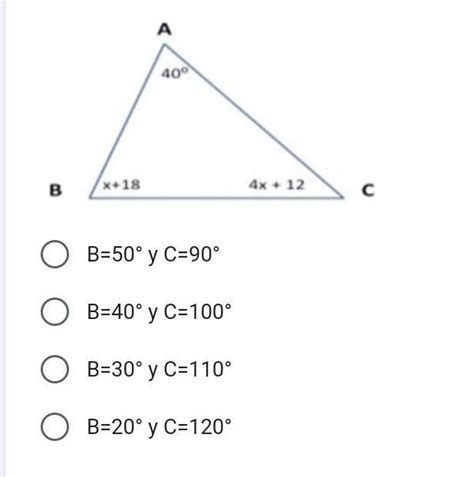 Observa El Siguiente Triangulo Y Encuentra La Medida De Los Ngulos