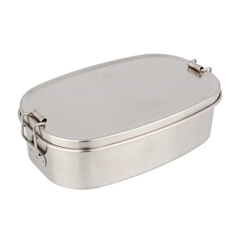 Stainless Steel Lunch Box Large Metal Bento Container With Divided