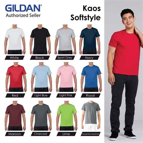 Jual Kaos Polos Gildan Softstyle Baju Kaos Oblong Kota