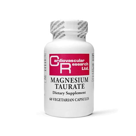 Cardiovascular Research Magnesium Taurate 125 Mg 60 Capsules Creamy White