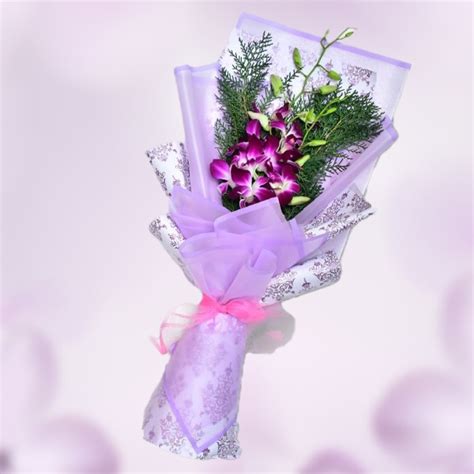 Purple Orchid Bouquet - Farmerica