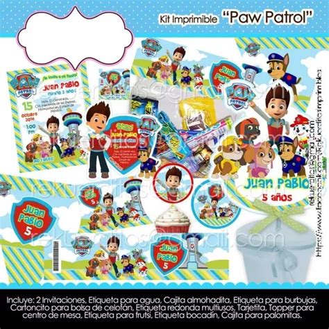 Kit Imprimible Paw Patrol Patrulla Canina Imprime Y Decora