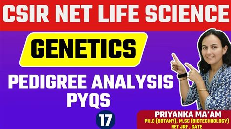 Csir Net Life Science Genetics Pedigree Analysis Pyqs Priyanka Maam Youtube