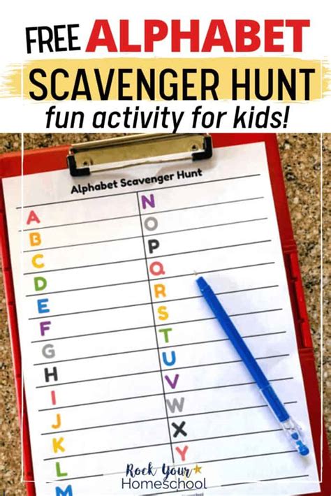 Creative Ways To Use Free Alphabet Scavenger Hunt Printables Rock