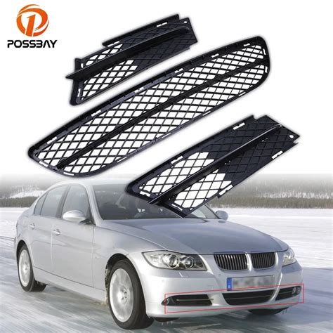 Possbay Pcs Car Front Bumper Lower Grilles Black Mesh Grill Vents For