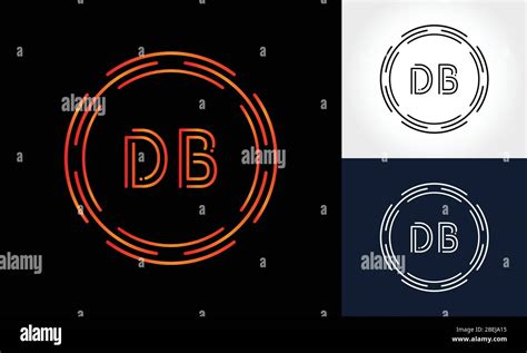 Initial DB Letter Logo With Creative Modern Business Typography Vector