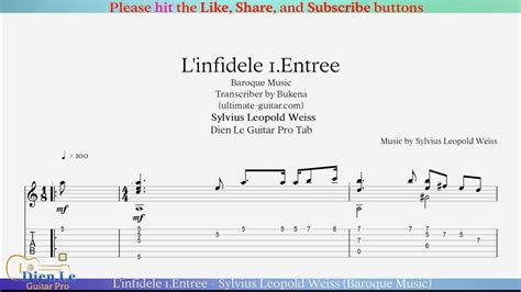 L Infidele Entree Sylvius Leopold Weiss Baroque Music For