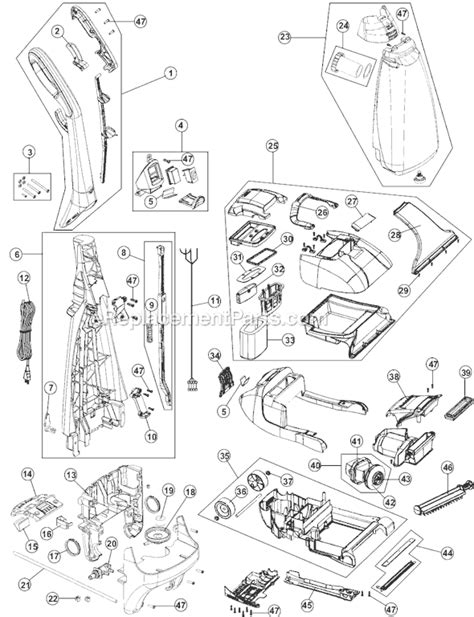 Hoover Fh50005 Parts List And Diagram