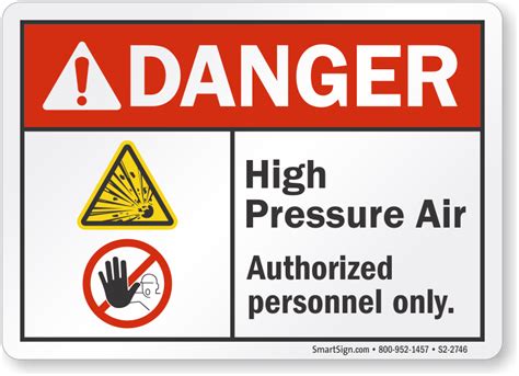 High Pressure Signs High Pressure Warning Signs