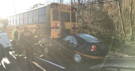 School Bus Driver Praised After Car Hits Bus Catches Fire