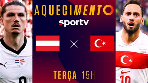 ÁUSTRIA X TURQUIA AQUECIMENTO AO VIVO E IMAGENS UEFA EURO 2024