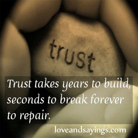 Trust Takes Years To Build