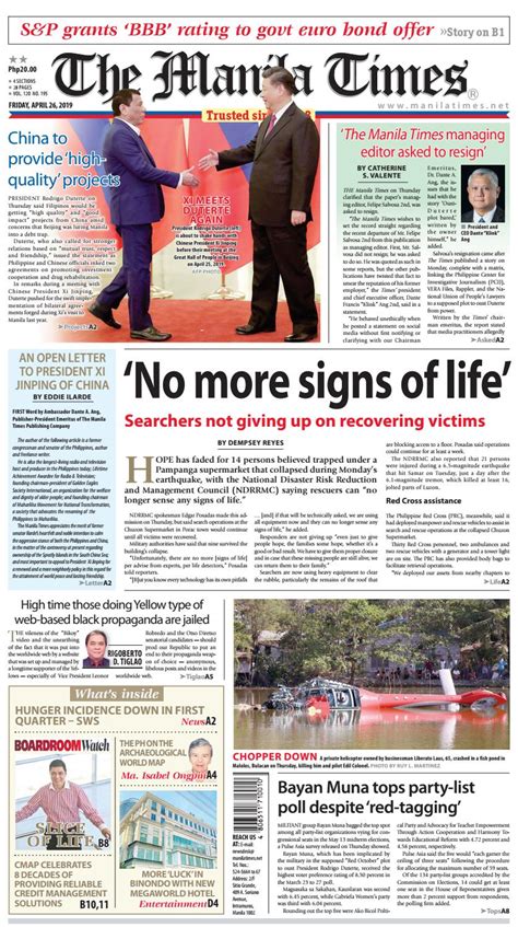 The Manila Times April 26 2019 By The Manila Times Issuu