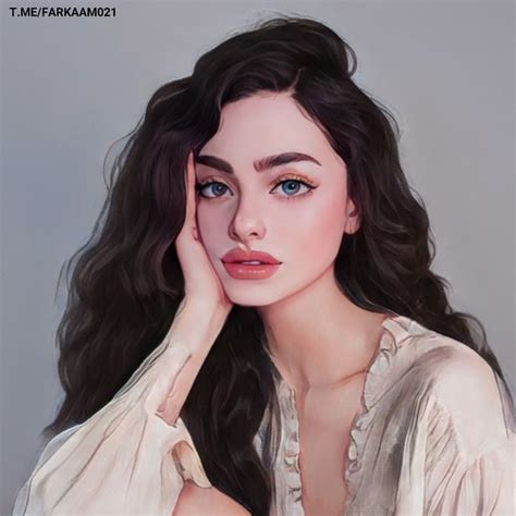 MORAL BY FARKAAM Digital Art Girl Custom Portrait Painting Portrait