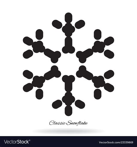 Simple Classic Snowflake Icon Collection Isolated Vector Image