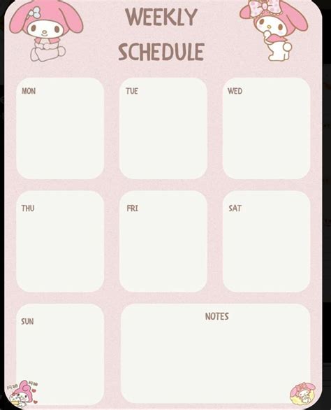 Sanrio Weekly Planner Pad Cute Cartoon Weekly Memo Pad Desk Etsy Artofit